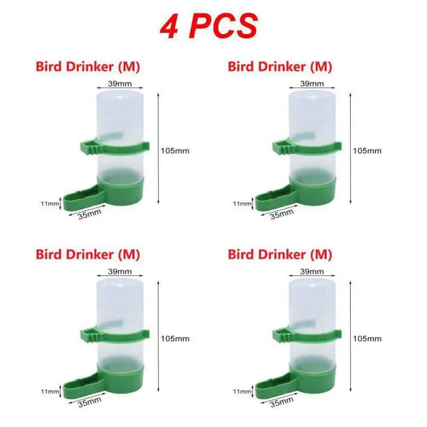 Planet Gates Style C 1pc / CHINA 1/2/4PCS Bird Feeder Plastic Food Water Feeding Automatic Drinker Parrot Pet Parrot Drinking Cup Bowls Pet Bird Supplies