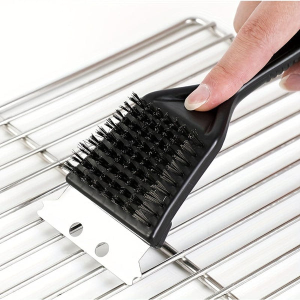 Planet Gates Style1 1pc Grill Cleaner Portable Deep Cleaning Steel Brush Plastic Handle BBQ Cleaning Brush BBQ Accessories Kitchen Gadgets, 20.32cm, School Supplies, Back To School