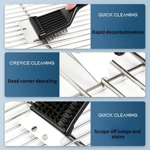 Planet Gates Style1 1pc Grill Cleaner Portable Deep Cleaning Steel Brush Plastic Handle BBQ Cleaning Brush BBQ Accessories Kitchen Gadgets, 20.32cm, School Supplies, Back To School