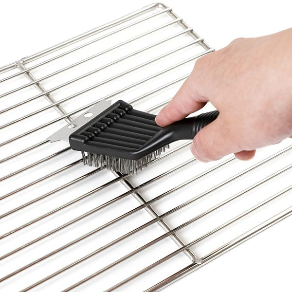 Planet Gates Style1 1pc Grill Cleaner Portable Deep Cleaning Steel Brush Plastic Handle BBQ Cleaning Brush BBQ Accessories Kitchen Gadgets, 20.32cm, School Supplies, Back To School