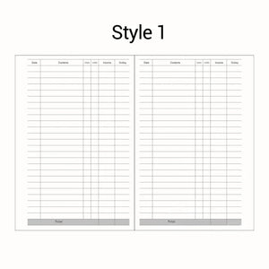 Planet Gates Style1 / A6 A5 A6 Loose Leaf Notebook Refill Spiral Binder Inner Page Diary Weekly Monthly Planner To Do List Line Dot Grid Inside Paper
