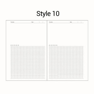 Planet Gates Style10 / A6 A5 A6 Loose Leaf Notebook Refill Spiral Binder Inner Page Diary Weekly Monthly Planner To Do List Line Dot Grid Inside Paper