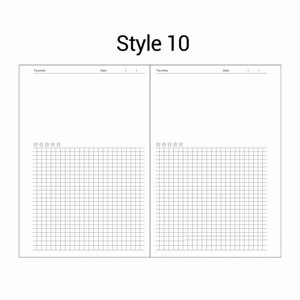 Planet Gates Style10 / A6 A5 A6 Loose Leaf Notebook Refill Spiral Binder Inner Page Diary Weekly Monthly Planner To Do List Line Dot Grid Inside Paper