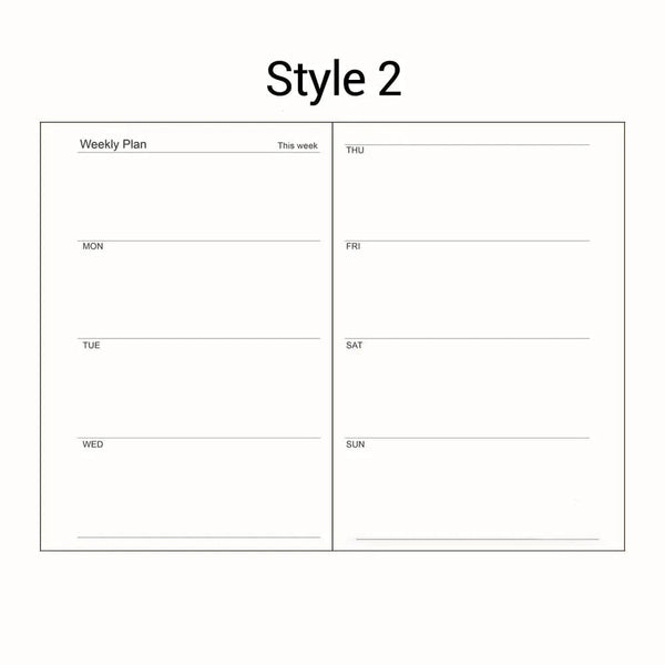 Planet Gates Style2 / A6 A5 A6 Loose Leaf Notebook Refill Spiral Binder Inner Page Diary Weekly Monthly Planner To Do List Line Dot Grid Inside Paper