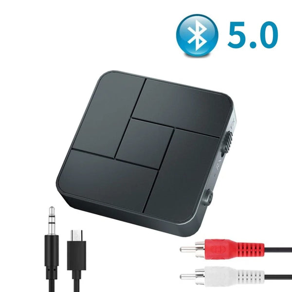 Planet Gates style2 / CHINA Audio Transmitter Receiver Bluetooth-compatible 5.0 RCA Wireless Music Audio Adapter with Mic for PC TV Car Intelligent System