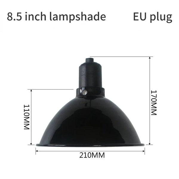 Planet Gates style3 (8.5 inch) EU Reptile 5.5/8.5/10 Inch Deep Dome Lampshade Pet Snakes Lizards Geckos Terrariums Anti-scald Protective Shade Light Fixture
