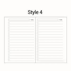 Planet Gates Style4 / A6 A5 A6 Loose Leaf Notebook Refill Spiral Binder Inner Page Diary Weekly Monthly Planner To Do List Line Dot Grid Inside Paper