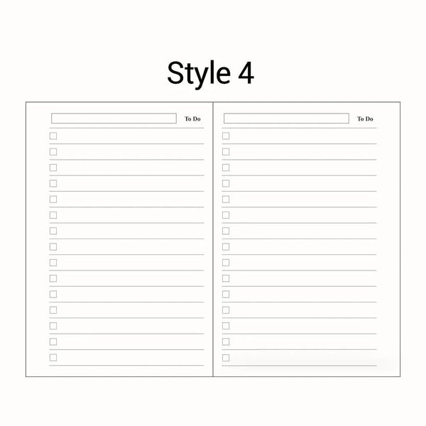 Planet Gates Style4 / A6 A5 A6 Loose Leaf Notebook Refill Spiral Binder Inner Page Diary Weekly Monthly Planner To Do List Line Dot Grid Inside Paper