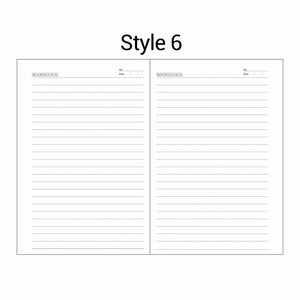 Planet Gates Style6 / A6 A5 A6 Loose Leaf Notebook Refill Spiral Binder Inner Page Diary Weekly Monthly Planner To Do List Line Dot Grid Inside Paper