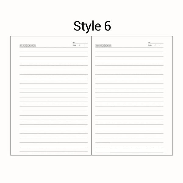 Planet Gates Style6 / A6 A5 A6 Loose Leaf Notebook Refill Spiral Binder Inner Page Diary Weekly Monthly Planner To Do List Line Dot Grid Inside Paper