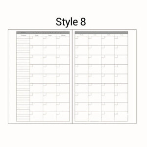 Planet Gates Style8 / A6 A5 A6 Loose Leaf Notebook Refill Spiral Binder Inner Page Diary Weekly Monthly Planner To Do List Line Dot Grid Inside Paper