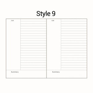 Planet Gates Style9 / A5 A5 A6 Loose Leaf Notebook Refill Spiral Binder Inner Page Diary Weekly Monthly Planner To Do List Line Dot Grid Inside Paper