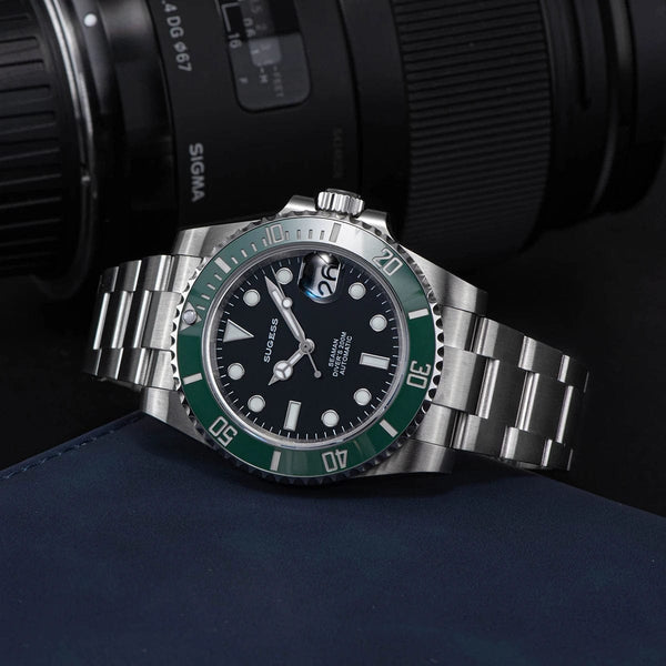 Planet Gates Sugess Diver Water Men Watch Ghost Luxury Automatic Mechanical Watches Nh35 Movement Ceramic Bezel 20ATM Luminous Calendar