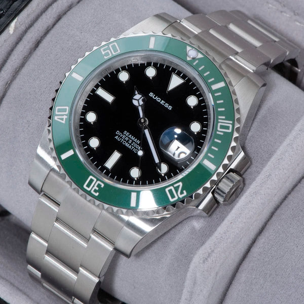 Planet Gates Sugess Diver Water Men Watch Ghost Luxury Automatic Mechanical Watches Nh35 Movement Ceramic Bezel 20ATM Luminous Calendar