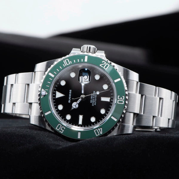 Planet Gates Sugess Diver Water Men Watch Ghost Luxury Automatic Mechanical Watches Nh35 Movement Ceramic Bezel 20ATM Luminous Calendar