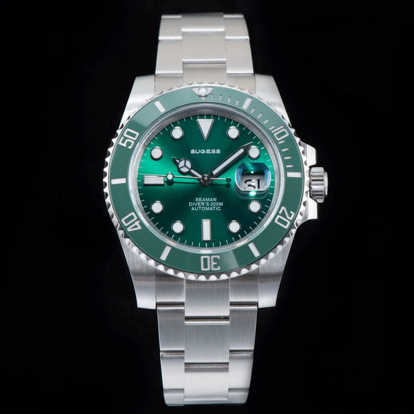 Planet Gates Sugess Diver Water Men Watch Ghost Luxury Automatic Mechanical Watches Nh35 Movement Ceramic Bezel 20ATM Luminous Calendar