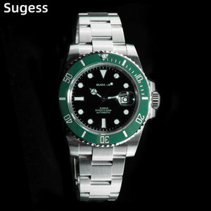 Planet Gates Sugess Diver Water Men Watch Ghost Luxury Automatic Mechanical Watches Nh35 Movement Ceramic Bezel 20ATM Luminous Calendar