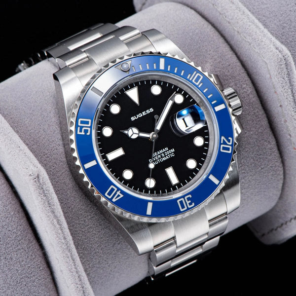 Planet Gates Sugess Diver Water Men Watch Ghost Luxury Automatic Mechanical Watches Nh35 Movement Ceramic Bezel 20ATM Luminous Calendar