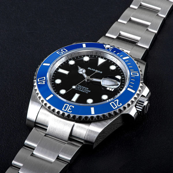 Planet Gates Sugess Diver Water Men Watch Ghost Luxury Automatic Mechanical Watches Nh35 Movement Ceramic Bezel 20ATM Luminous Calendar