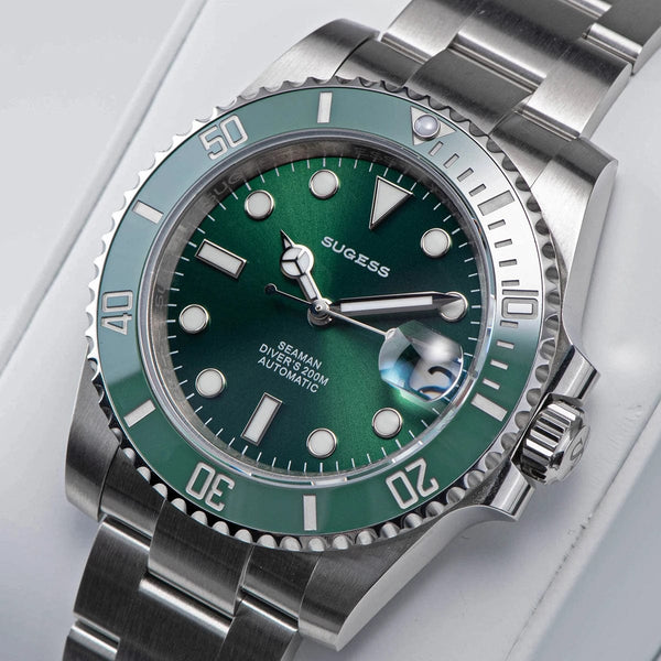 Planet Gates Sugess Diver Water Men Watch Ghost Luxury Automatic Mechanical Watches Nh35 Movement Ceramic Bezel 20ATM Luminous Calendar