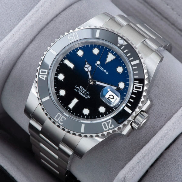 Planet Gates Sugess Diver Water Men Watch Ghost Luxury Automatic Mechanical Watches Nh35 Movement Ceramic Bezel 20ATM Luminous Calendar