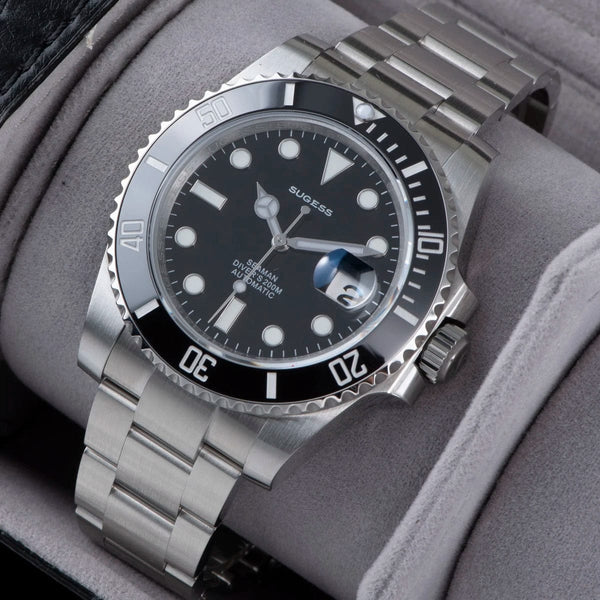 Planet Gates Sugess Diver Water Men Watch Ghost Luxury Automatic Mechanical Watches Nh35 Movement Ceramic Bezel 20ATM Luminous Calendar