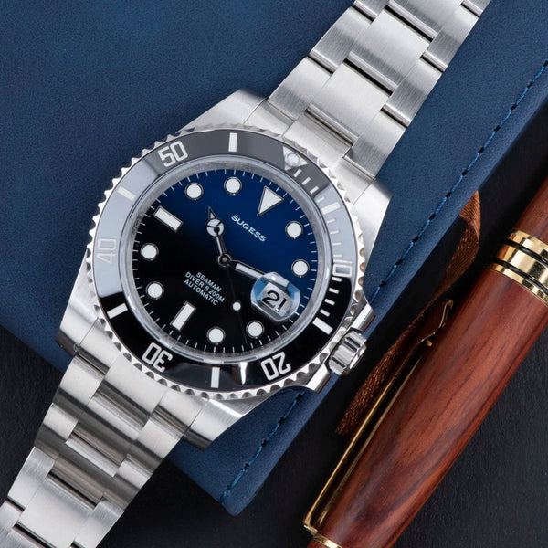 Planet Gates Sugess Diver Water Men Watch Ghost Luxury Automatic Mechanical Watches Nh35 Movement Ceramic Bezel 20ATM Luminous Calendar