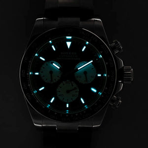 Planet Gates Sugess Panda Chronograph Movement Automatic Mechanical Chronograph Wristwatch Waterproof Diving Men Watches Ceramic Bezel Tona