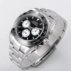 Planet Gates Sugess Panda Chronograph Movement Automatic Mechanical Chronograph Wristwatch Waterproof Diving Men Watches Ceramic Bezel Tona