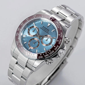 Planet Gates Sugess Panda Chronograph Movement Automatic Mechanical Chronograph Wristwatch Waterproof Diving Men Watches Ceramic Bezel Tona