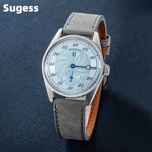 Planet Gates Sugess Watch of Men Automatic Mechanical Wristwatches ST1721 Movement Luminous Simple Fashion Clock Waterproof Glass S451 New