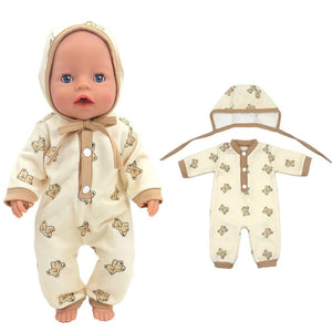 Planet Gates Suit+Shoes Dolls Outfit For 17 inch 43cm Baby Doll Cute Jumpers Rompers Doll Clothes