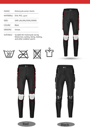 Planet Gates SULAITE Motorcycle Armor Trousers Motocross Pants Long Armor Knee Crotch Hip Protection Motorbike Riding Racing Equipment Shorts