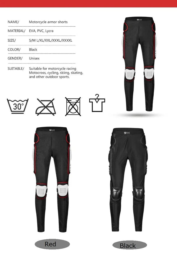 Planet Gates SULAITE Motorcycle Armor Trousers Motocross Pants Long Armor Knee Crotch Hip Protection Motorbike Riding Racing Equipment Shorts