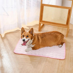 Planet Gates Summer Cooling Pet Mat Gel Ice Pad for Dogs Cats Breathable Soft Kennel Bed Non-Slip Hot Weather Cool Pad Pet Supplies