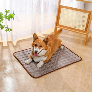 Planet Gates Summer Cooling Pet Mat Gel Ice Pad for Dogs Cats Breathable Soft Kennel Bed Non-Slip Hot Weather Cool Pad Pet Supplies