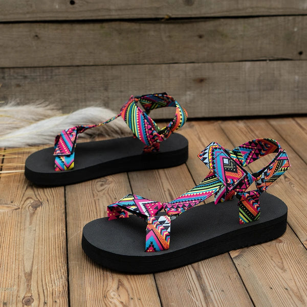 Planet Gates Summer Flat Women's Shoes Hemp Rope Set Foot Beach Sandals Outdoor All-match Casual Slippers Large Size Women Sandals