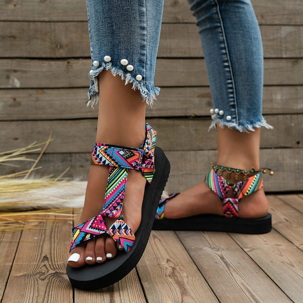 Planet Gates Summer Flat Women's Shoes Hemp Rope Set Foot Beach Sandals Outdoor All-match Casual Slippers Large Size Women Sandals