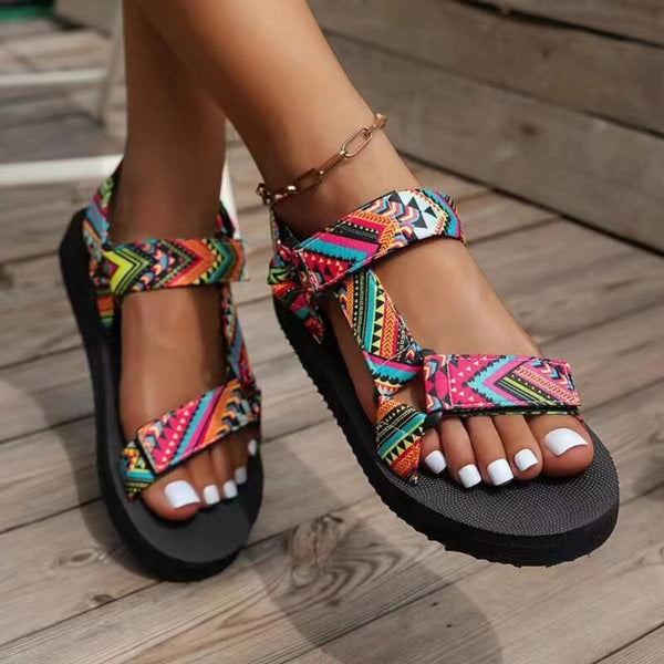 Planet Gates Summer Flat Women's Shoes Hemp Rope Set Foot Beach Sandals Outdoor All-match Casual Slippers Large Size Women Sandals