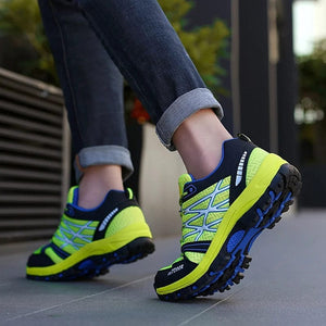 Planet Gates Summer Green Men Hiking Shoes Outdoor Non-slip Low Men Sport Sneakers for Trekking Climbing Breathable Mesh Walking Trainers Men