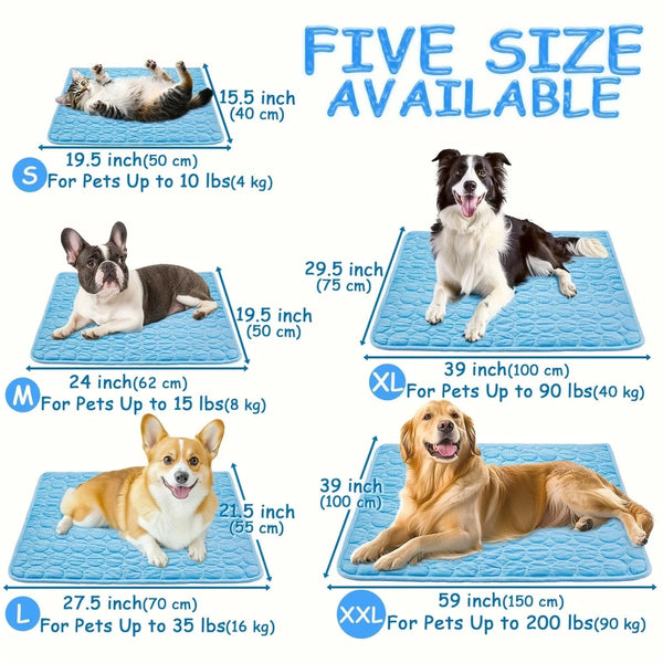 Planet Gates Summer Pet Ice Pad Cooling Ice Pad Bite Resistant Pet Pads Cat sofa Pad Dog Cooling Floor Pad Durable Sofa Ice Cold Pad Blankets