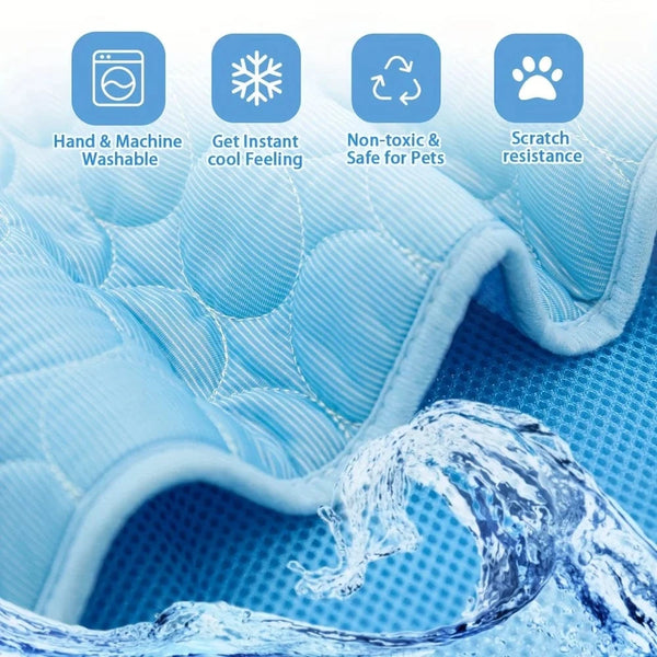 Planet Gates Summer Pet Ice Pad Cooling Ice Pad Bite Resistant Pet Pads Cat sofa Pad Dog Cooling Floor Pad Durable Sofa Ice Cold Pad Blankets