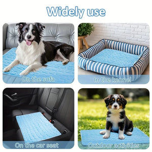Planet Gates Summer Pet Ice Pad Cooling Ice Pad Bite Resistant Pet Pads Cat sofa Pad Dog Cooling Floor Pad Durable Sofa Ice Cold Pad Blankets