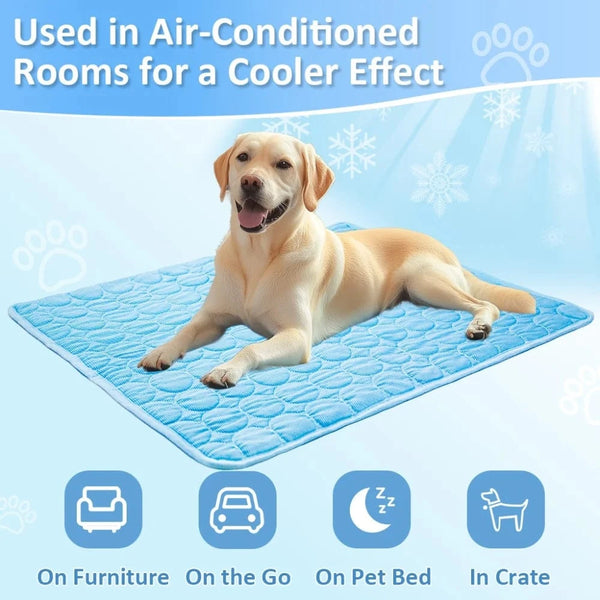 Planet Gates Summer Pet Ice Pad Cooling Ice Pad Bite Resistant Pet Pads Cat sofa Pad Dog Cooling Floor Pad Durable Sofa Ice Cold Pad Blankets