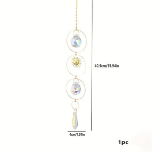 Planet Gates Sun Bead 1pc Crystal Sun Catcher, Wind Chime, Metal Pendant For Wedding Party Home Decoration Car Hanging Hanging Ornament Suncatcher, Photo Props, Outdoor Decor