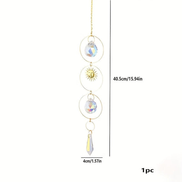 Planet Gates Sun Bead 1pc Crystal Sun Catcher, Wind Chime, Metal Pendant For Wedding Party Home Decoration Car Hanging Hanging Ornament Suncatcher, Photo Props, Outdoor Decor
