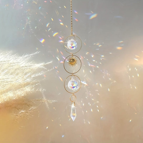Planet Gates Sun Bead 1pc Crystal Sun Catcher, Wind Chime, Metal Pendant For Wedding Party Home Decoration Car Hanging Hanging Ornament Suncatcher, Photo Props, Outdoor Decor