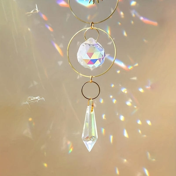 Planet Gates Sun Bead 1pc Crystal Sun Catcher, Wind Chime, Metal Pendant For Wedding Party Home Decoration Car Hanging Hanging Ornament Suncatcher, Photo Props, Outdoor Decor