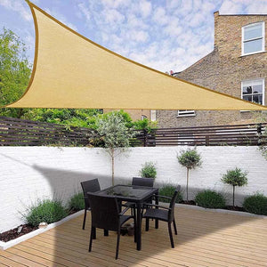 Planet Gates Sun Shelters Portable Triangle Sun Shape Sail UV Protection Outdoor Sunscreen Awning Canopy Beach Waterproof Tent Tarp Gray