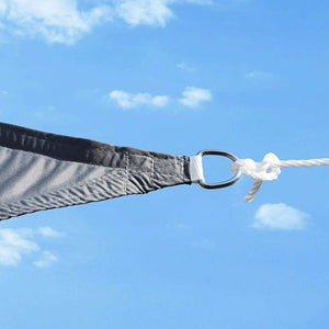 Planet Gates Sun Shelters Portable Triangle Sun Shape Sail UV Protection Outdoor Sunscreen Awning Canopy Beach Waterproof Tent Tarp Gray